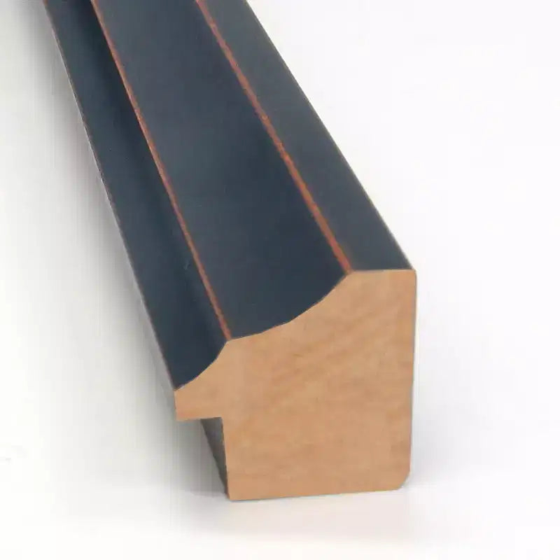 28" x 28" Non-Beveled Square Wood Framed Wall Mirror, Dark Bronze