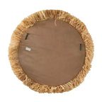 Specchio da parete rotondo in erba marina con frange da 35" – Marrone chiaro