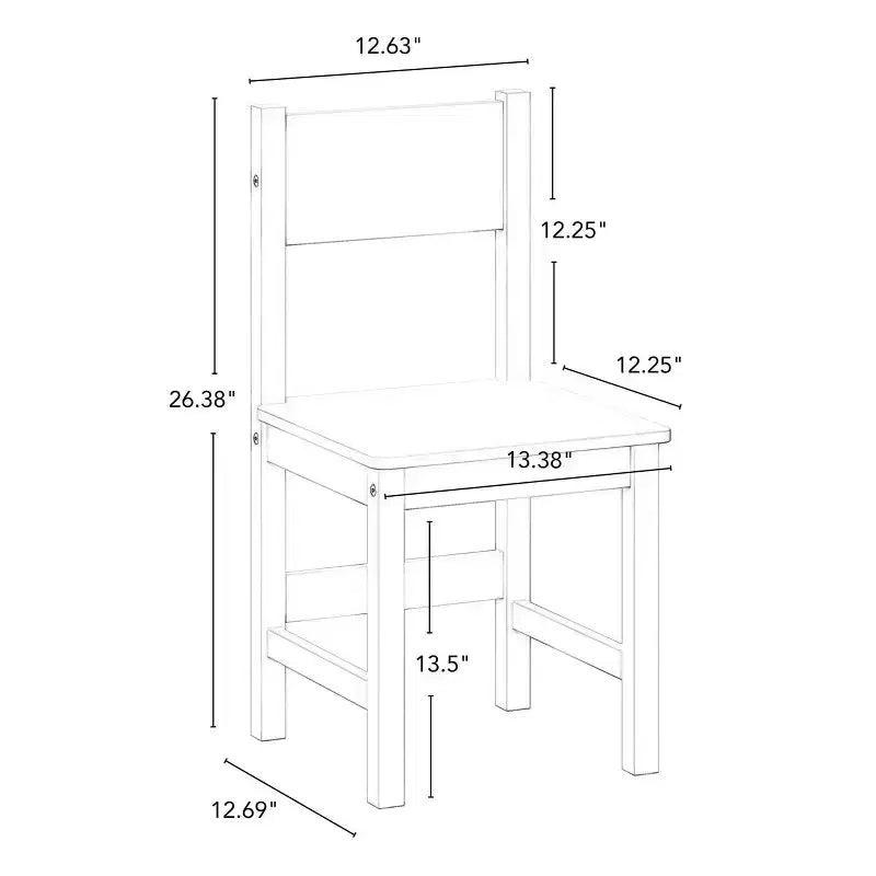 Kids Desk and Chair Set with Storage Cubbies, Bookshelves and Magnetic Art Display Bars, White