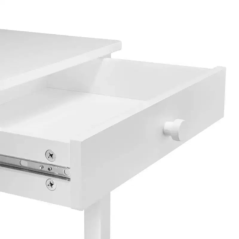 Kids Desk and Chair Set with Storage Cubbies, Bookshelves and Magnetic Art Display Bars, White