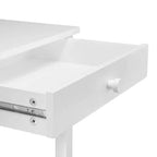 Scrivania e sedia per bambini con cubi portaoggetti, librerie e barre magnetiche per esposizione artistica, bianco