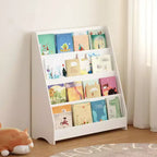 Libreria per bambini a 4 ripiani con contenitore angolare