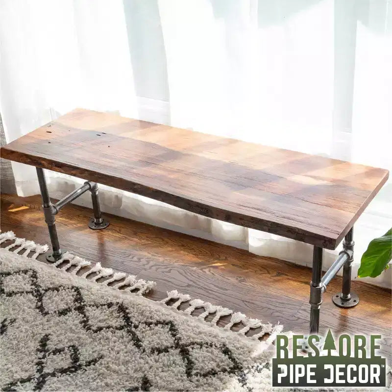 Sunset Cedar Live Edge Wood Accent Bench