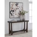 Dark Brown Sofa Table with Double Wishbone Base