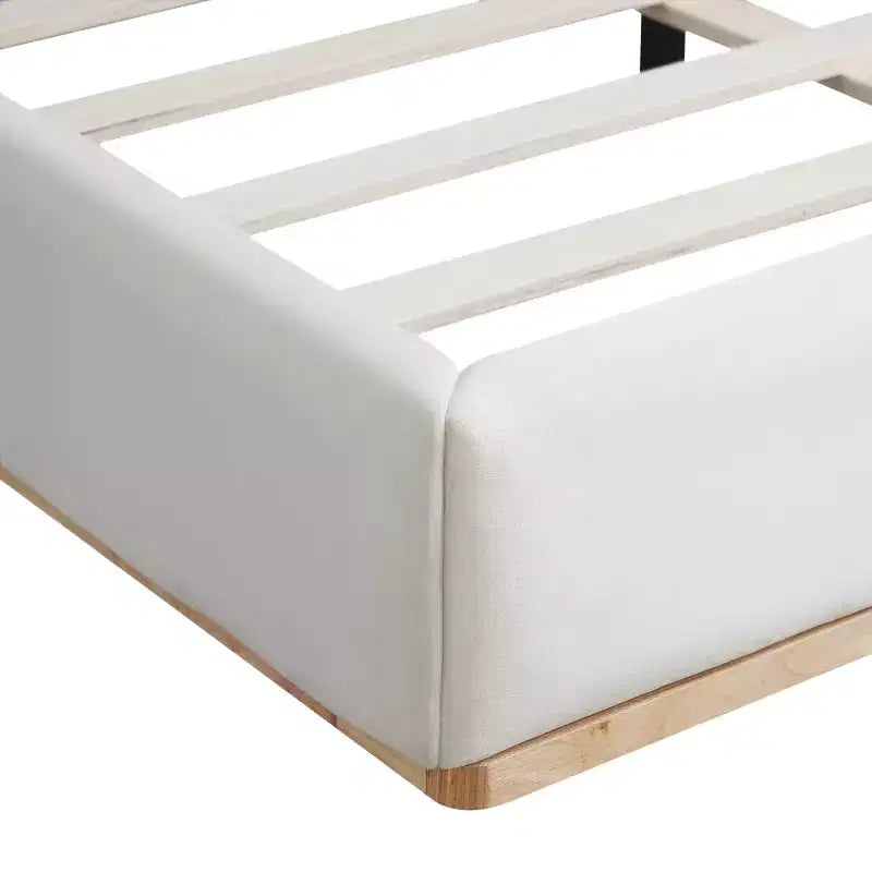 Modern Minimalist Velvet Upholstered Platform Bed