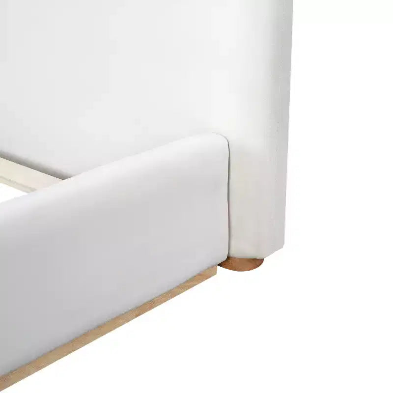 Modern Minimalist Velvet Upholstered Platform Bed