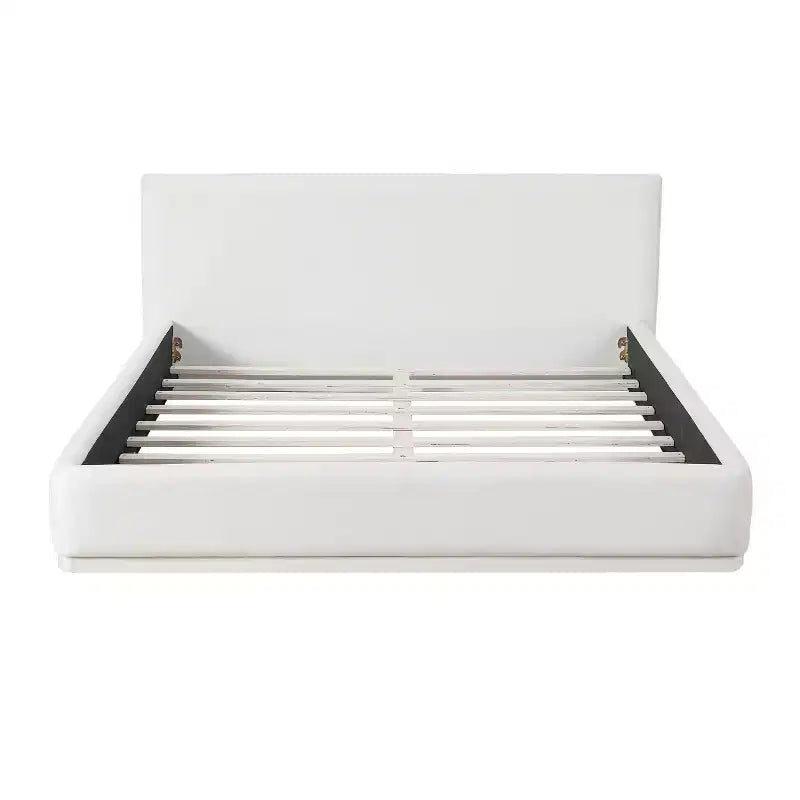 Modern Minimalist Velvet Upholstered Platform Bed