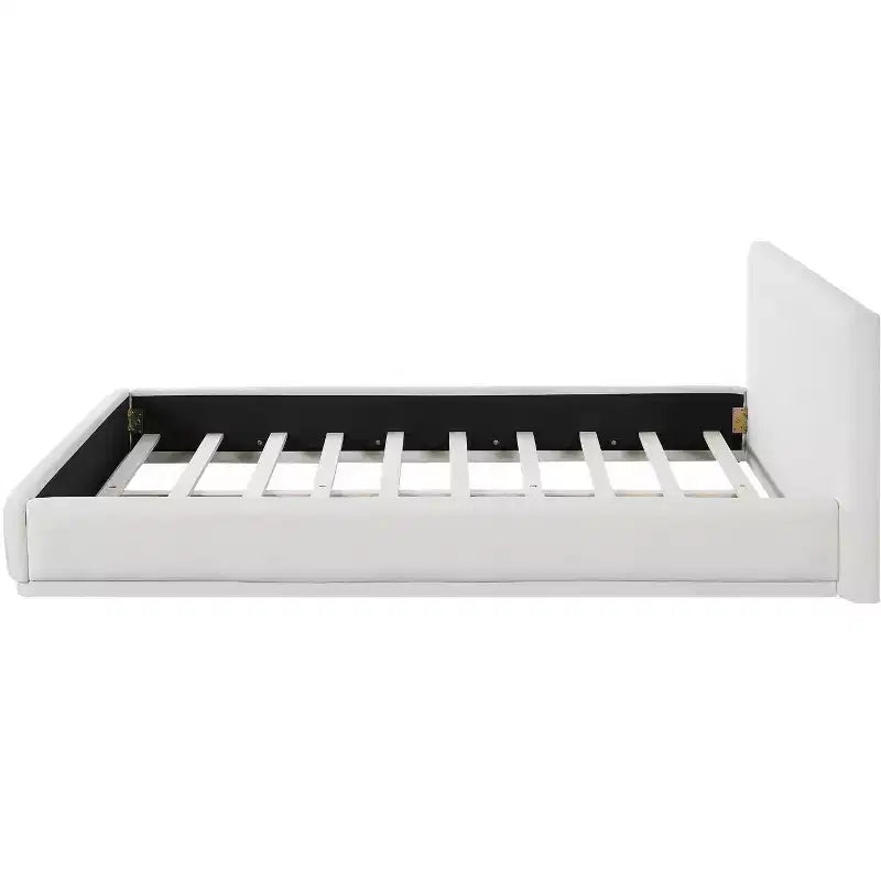 Modern Minimalist Velvet Upholstered Platform Bed