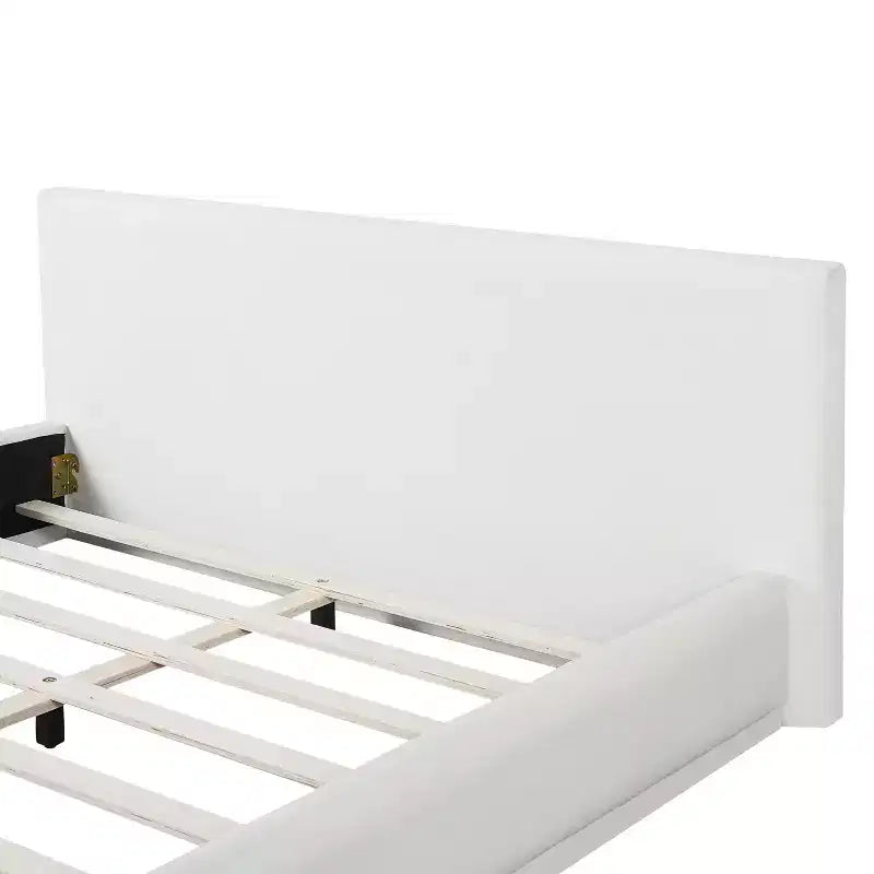 Modern Minimalist Velvet Upholstered Platform Bed