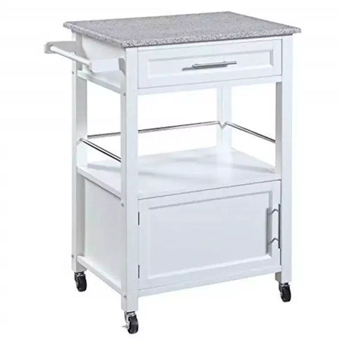 HomeStock 36 in.H Wood Kitchen Carts with 1 Door and 1 Shelf