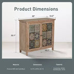 Credenza decorativa con ante a scacchi