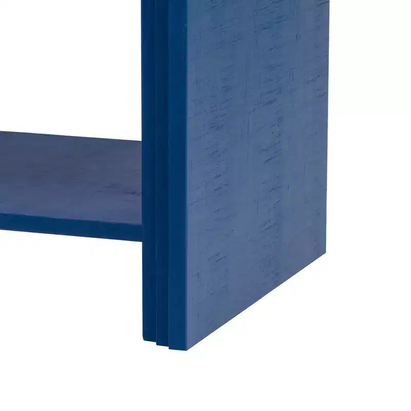 Console Table with Storage Cabinet and Woven Wood Slat Doors