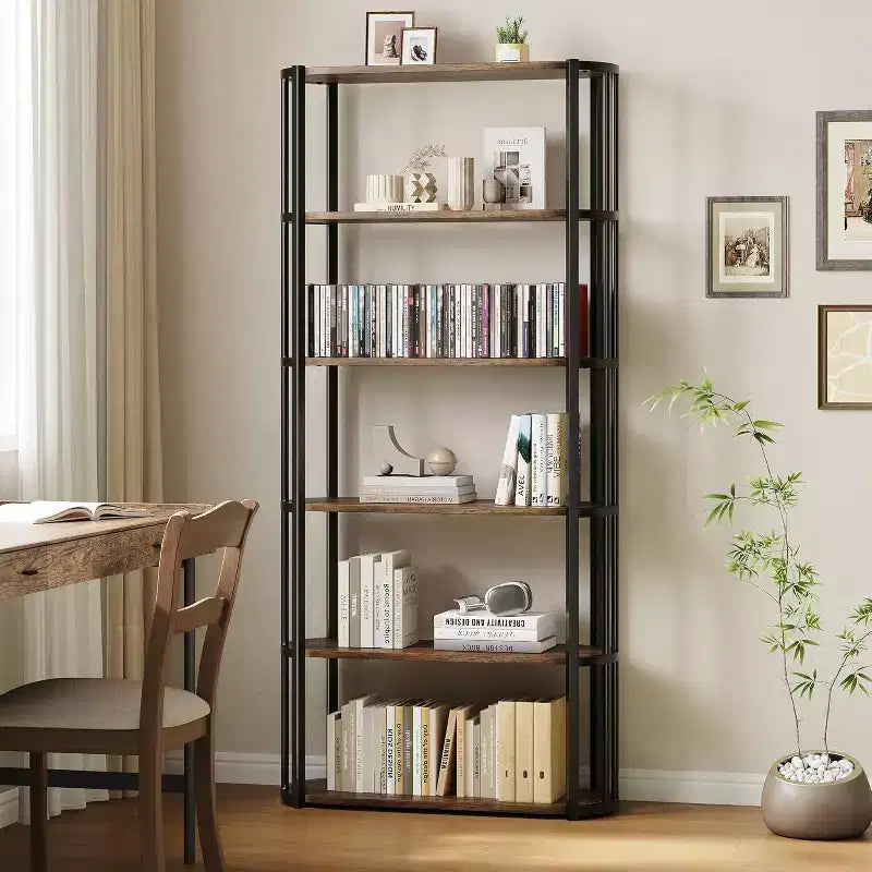 71-Inch 5-Tier Freestanding Bookshelf for Bedroom, Living Room and Office