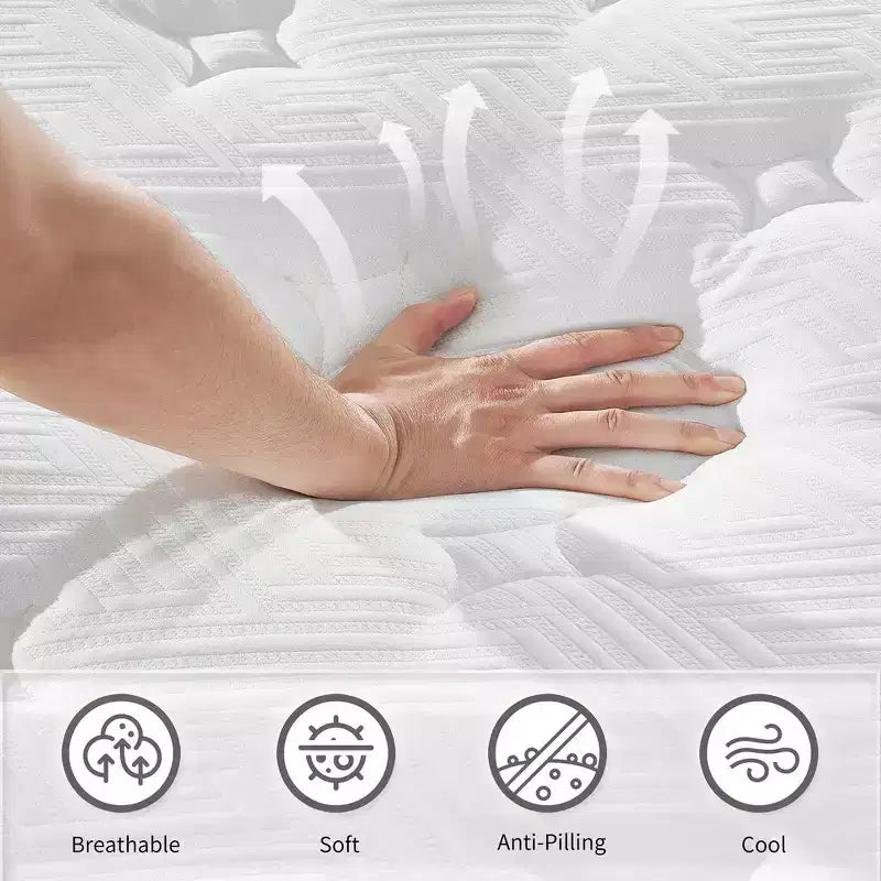 12-Inch Twin XL Hybrid Mattress with Memory Foam and Pocket Springs