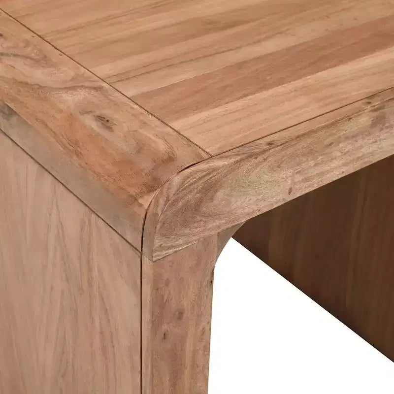 Mid-Century Modern Solid Wood Square End Table
