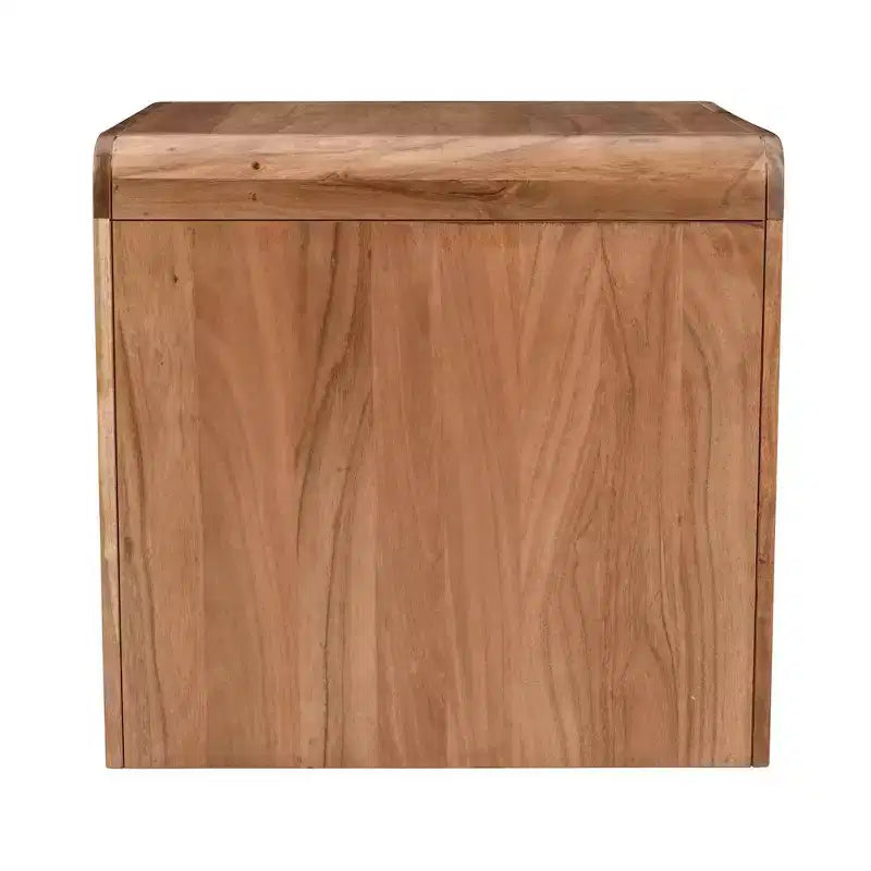Mid-Century Modern Solid Wood Square End Table