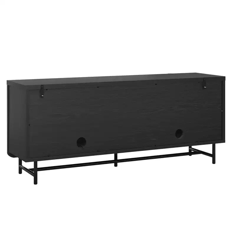 70 Inch 4-Door TV Stand for TVs up to 75", Media Console with Storage Cabinets and Adjustable Shelves