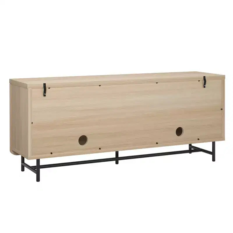 70 Inch 4-Door TV Stand for TVs up to 75", Media Console with Storage Cabinets and Adjustable Shelves