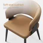 Set di 2 sedie da pranzo imbottite con gambe in metallo