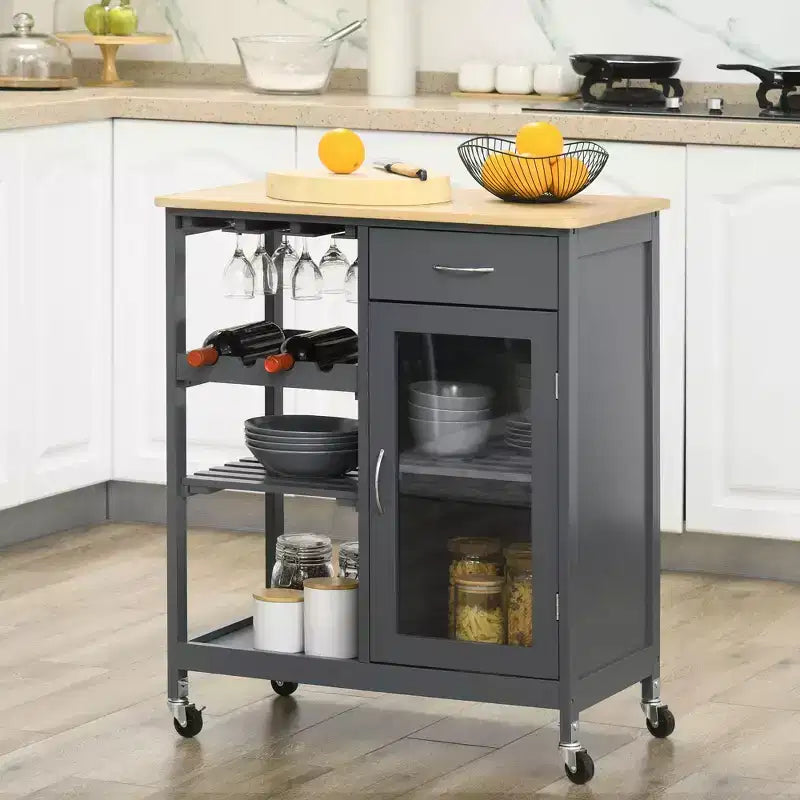 Rolling Kitchen Cart with Storage