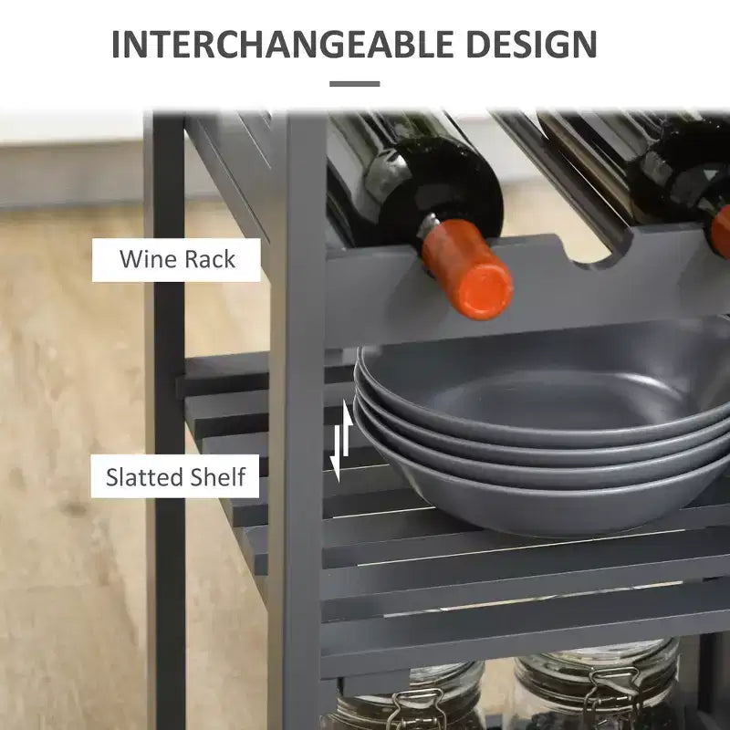 Rolling Kitchen Cart with Storage