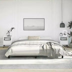 Telaio Letto King Size a Piattaforma con Rivestimento in Velluto, Grigio Chiaro