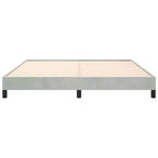 Telaio Letto King Size a Piattaforma con Rivestimento in Velluto, Grigio Chiaro