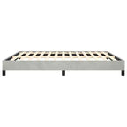 Telaio Letto King Size a Piattaforma con Rivestimento in Velluto, Grigio Chiaro
