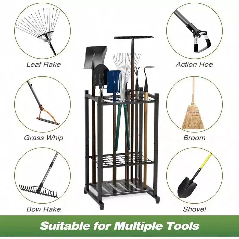 Metal Tool Organizer Rack with 35 Slots