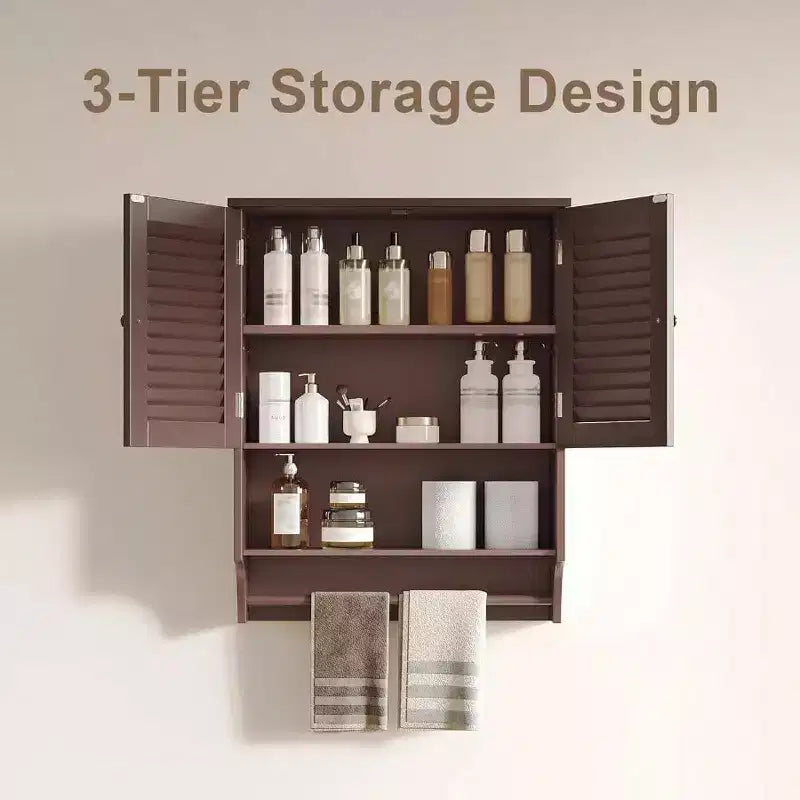 Bathroom Wall Cabinet with Towel Bar