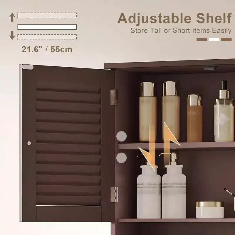 Bathroom Wall Cabinet with Towel Bar