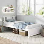 Struttura letto matrimoniale / full / queen size con testiera e supporto a doghe in legno, non necessita di rete a molle