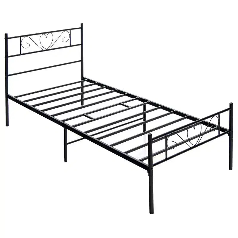 Costway Twin XL Metal Platform Bed Frame Heavy-duty Steel Slat Support with Storage