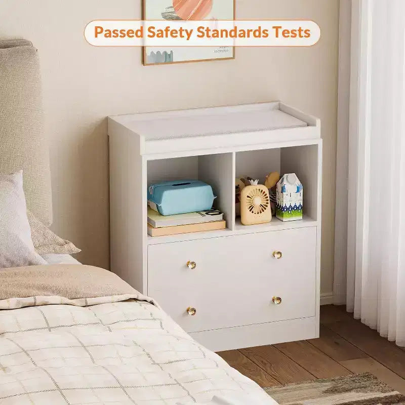 3-Drawer Nursery Dresser with Removable Changing Tray