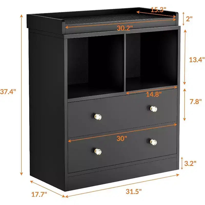 3-Drawer Nursery Dresser with Removable Changing Tray