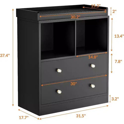 3-Drawer Nursery Dresser with Removable Changing Tray
