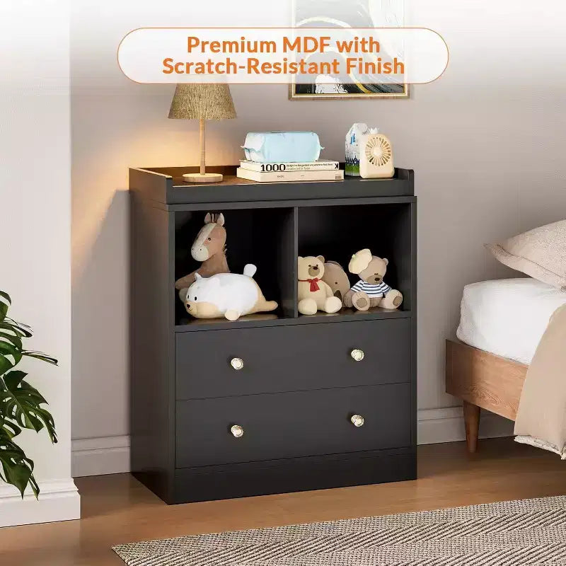 3-Drawer Nursery Dresser with Removable Changing Tray