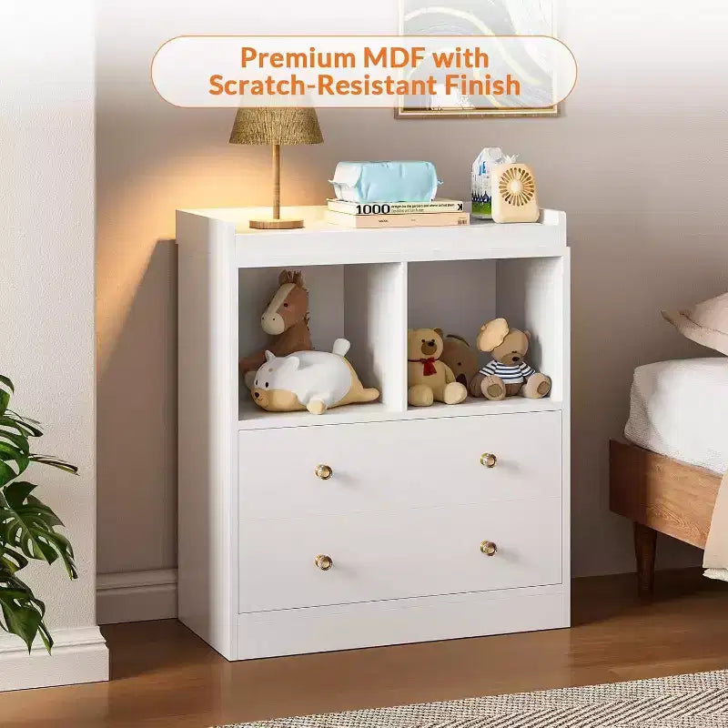 3-Drawer Nursery Dresser with Removable Changing Tray