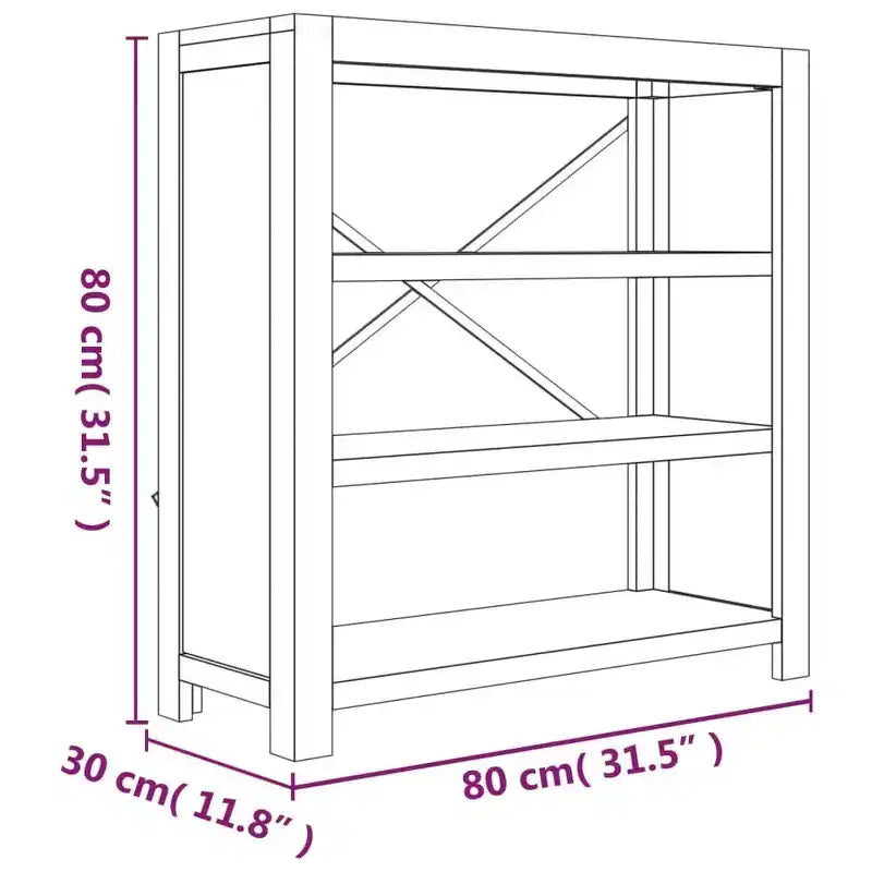 Solid Wood Acacia Bookshelf with Open Shelves – Multiple Heights