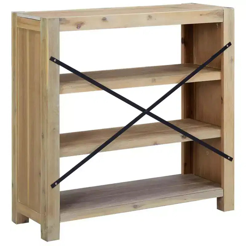 Solid Wood Acacia Bookshelf with Open Shelves – Multiple Heights