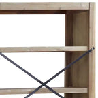Libreria in Legno Massello di Acacia con Ripiani Aperti – Diverse Altezze