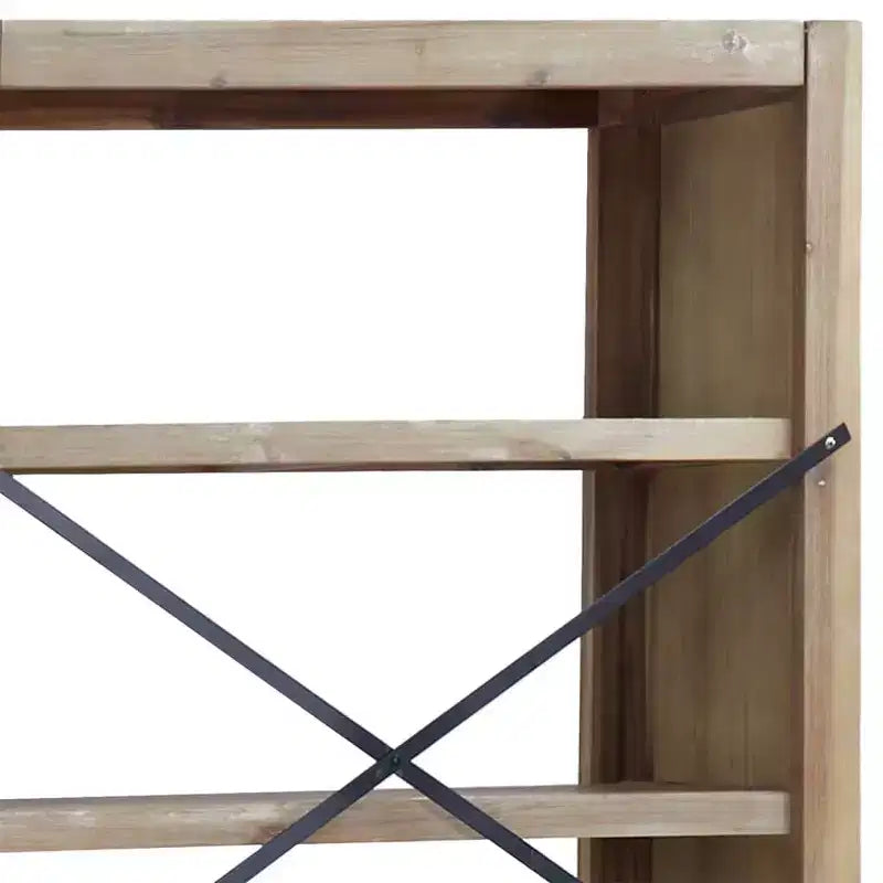Solid Wood Acacia Bookshelf with Open Shelves – Multiple Heights