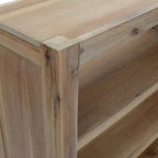 Libreria in Legno Massello di Acacia con Ripiani Aperti – Diverse Altezze