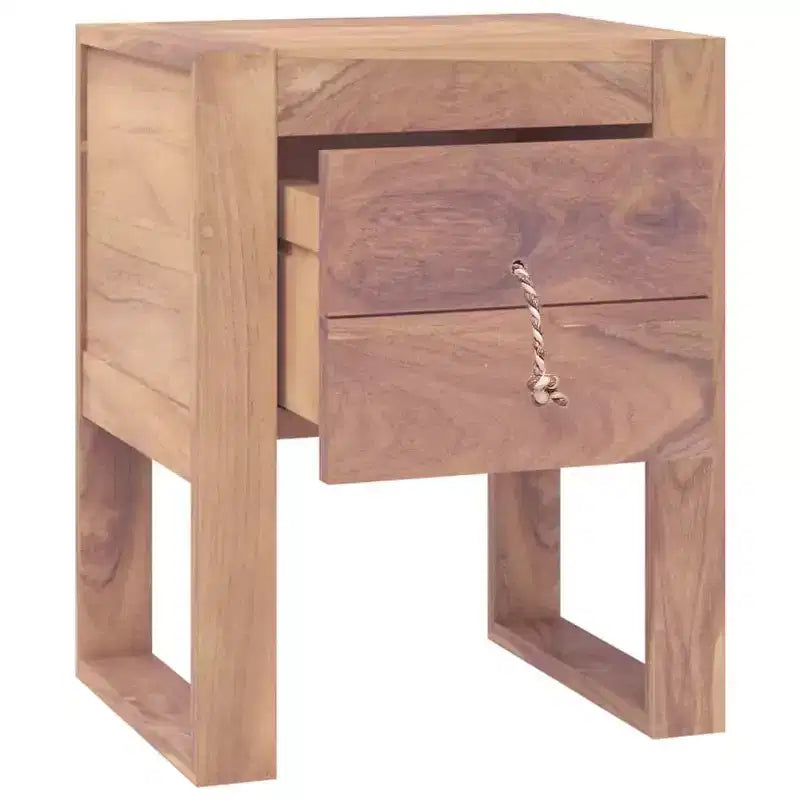 Solid Teak Wood Bedside Cabinet 15.7x11.8x19.7"