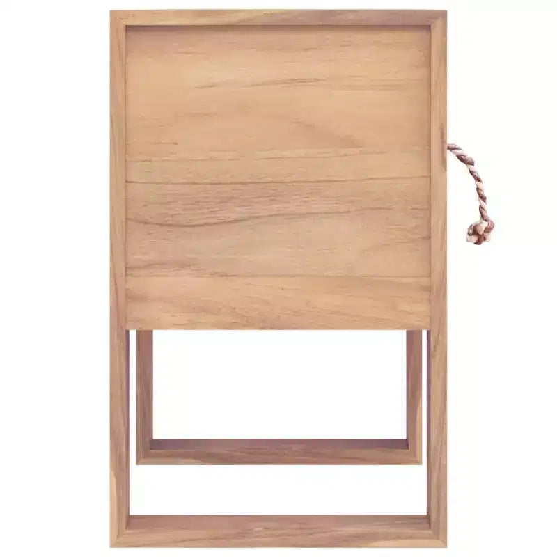 Solid Teak Wood Bedside Cabinet 15.7x11.8x19.7"