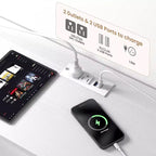 Mobile TV da 63 pollici con 12 cassetti, prese di corrente, illuminazione a LED e ripiani aperti
