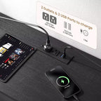 Mobile TV da 63 pollici con 12 cassetti, prese di corrente, illuminazione a LED e ripiani aperti