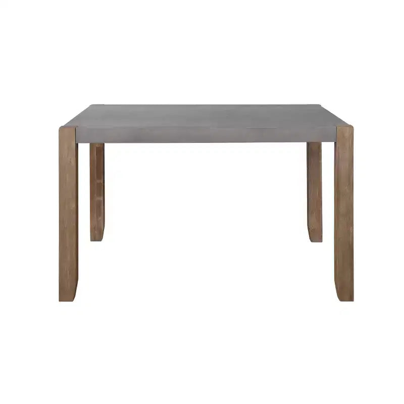 Davenport Faux Concrete and Wood Loft Dining Table - Alaterre Furniture