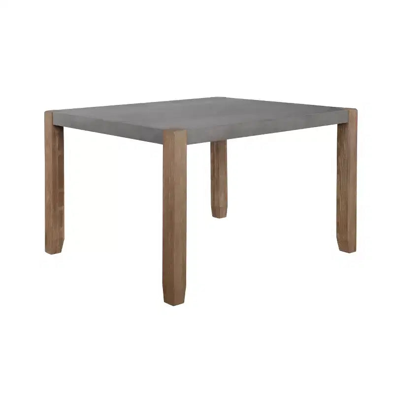 Faux Concrete and Wood Loft Dining Table