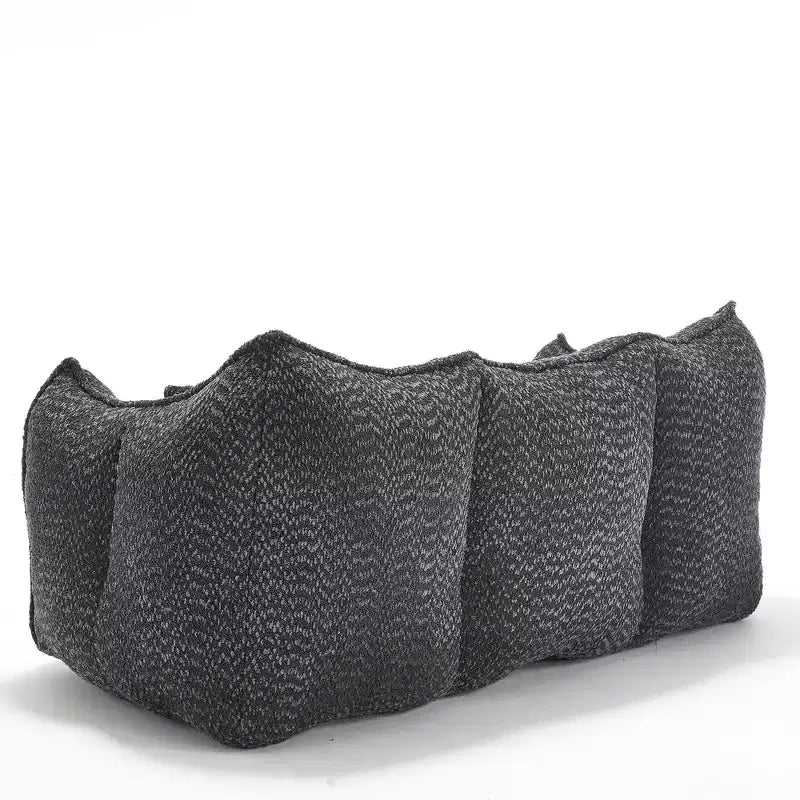 Bean Bag Chair with Foam Fill, 2-Seat Lounge Sofa with Armrest